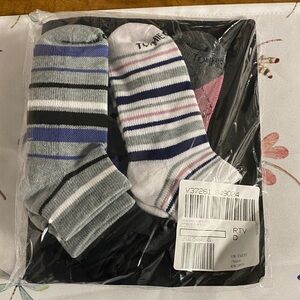 Tommie Copper Compression Womens Ankle Socks - White, Gray & Pink - Pack